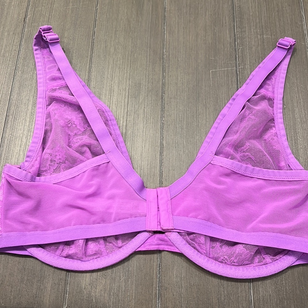 Cacique Lace Underwire Bra in Vibrant Purple - Picture 6 of 11